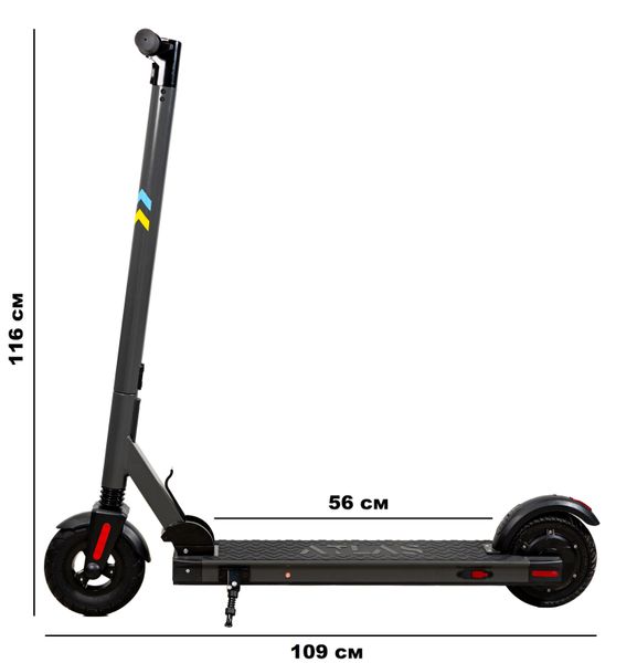 Електросамокат ATLAS i-One Black 1086 фото